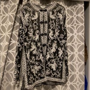 Sheer sparkly kimono